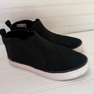 TOMS Bryce Women's Suede Black Leather Booties Size 9